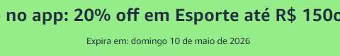 Só no app: 20% off em Esporte até R$ 150off